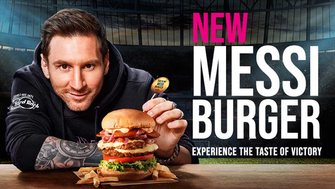 Hard Rock Cafe Bali Introduces Its Newest Burger Inspired by Brand  Ambassador Lionel Messi • The Yak Online